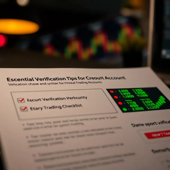 Verification checklist highlighting important security measures for managing real trading accounts