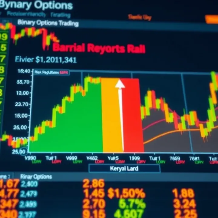 Risk Management and Regulation in Binary Options Trading Visual chart showing risk versus reward in binary options with emphasis on regulatory compliance
