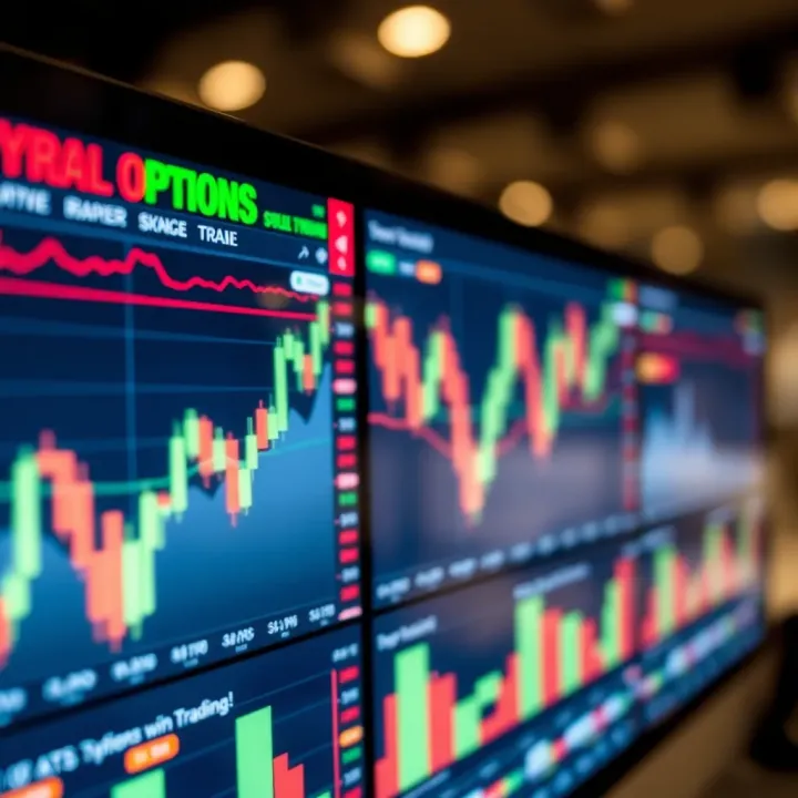 Chart displaying binary options trading trends on a digital platform