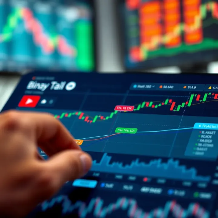 Diagram illustrating different asset types and risk factors in binary trading