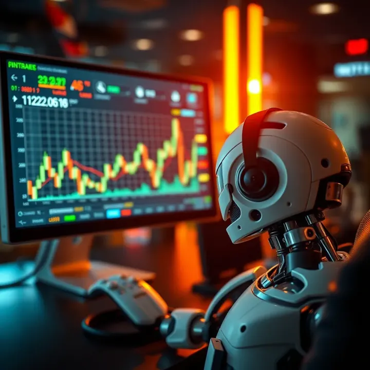 Visual representation of common binary trading strategies integrated within an automated bot interface