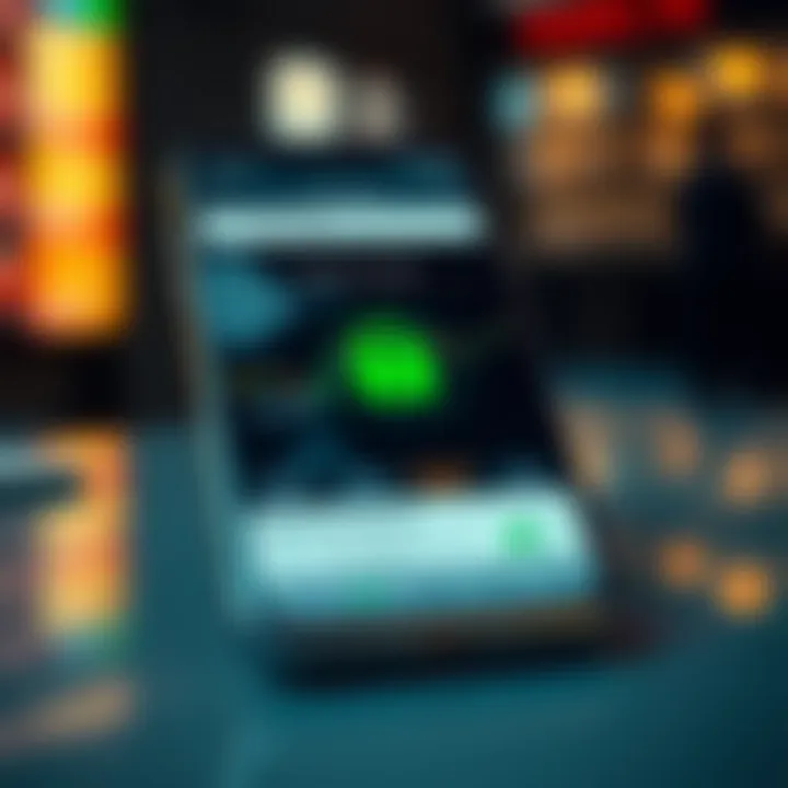 Secure forex trading app on smartphone highlighting security features and user settings