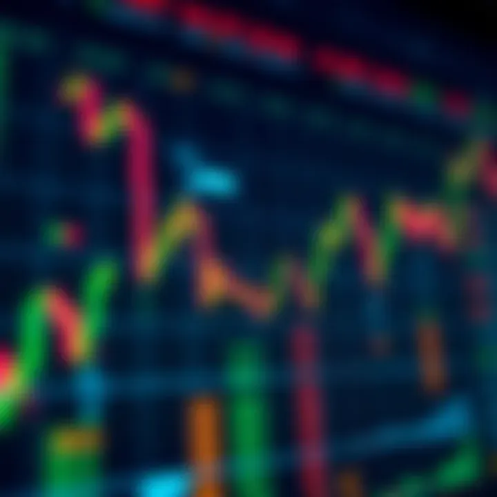 Illustration of algorithmic trading with digital charts and currency symbols representing automated binary options trading