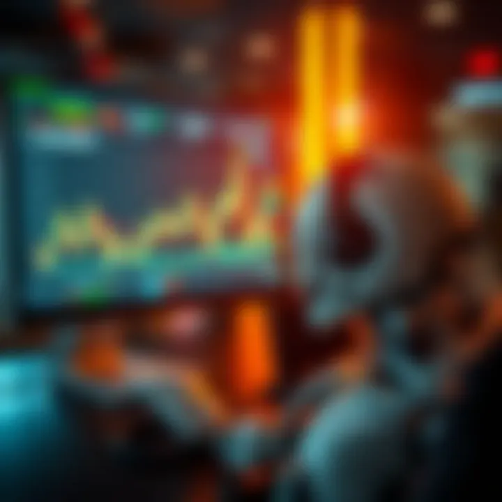 Visual representation of common binary trading strategies integrated within an automated bot interface