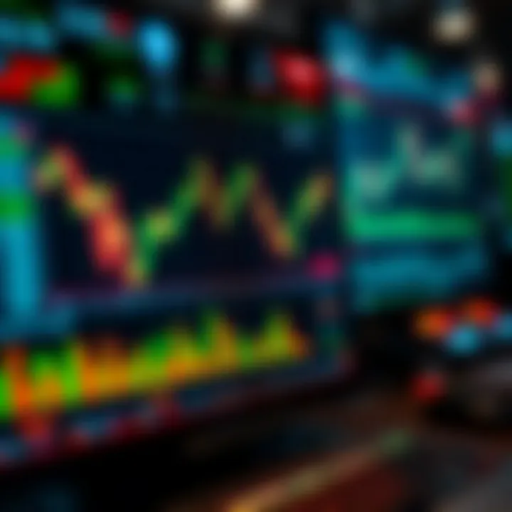 Digital interface displaying binary trading signals and automated bot charts