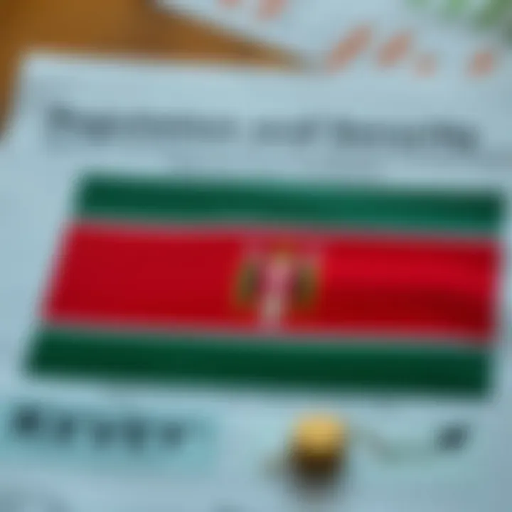 Regulatory compliance document with Kenyan flag and financial icons