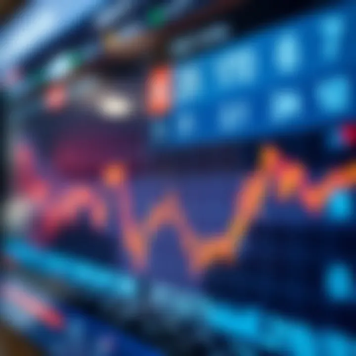 Close-up of a digital screen displaying upcoming economic events and indicators relevant to forex trading