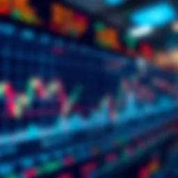 Chart showing currency pair price movements with technical indicators