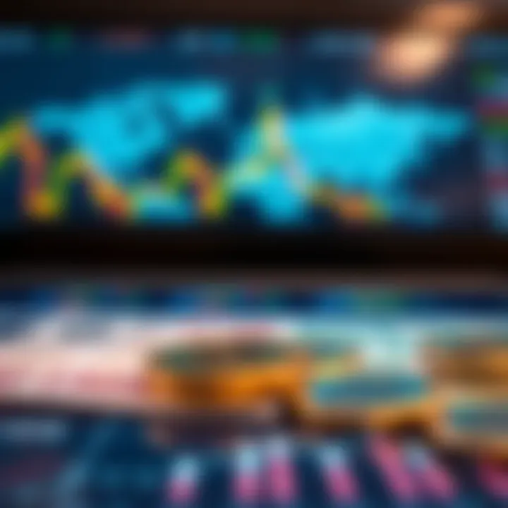 Illustration of forex market basics with currency pairs and global financial symbols