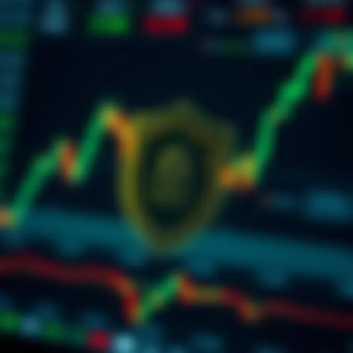 Secure digital shield symbol overlaying a forex trading platform interface