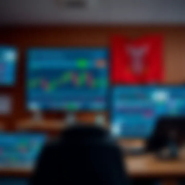 Digital classroom setup showing online forex trading course interface with interactive modules and Kenyan flag