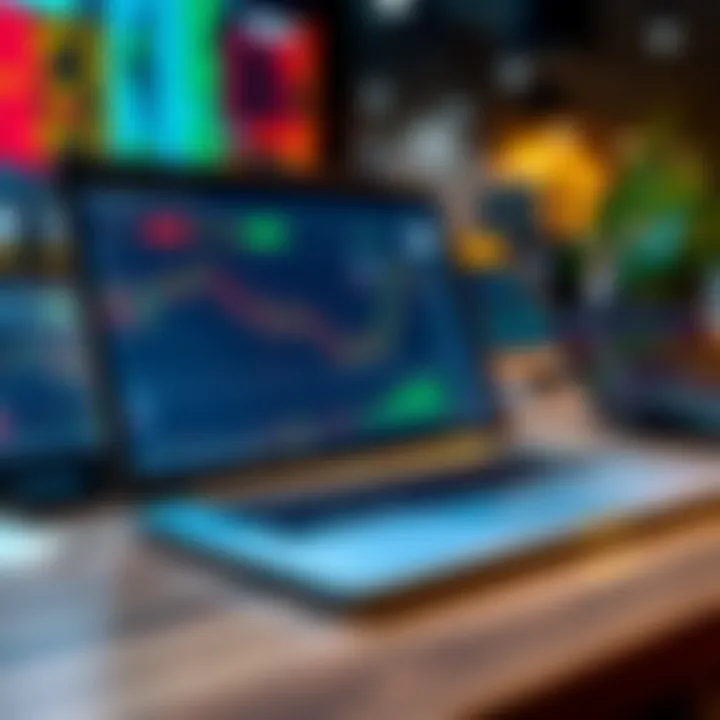 Illustration of a laptop displaying popular forex trading platforms used by Kenyan investors