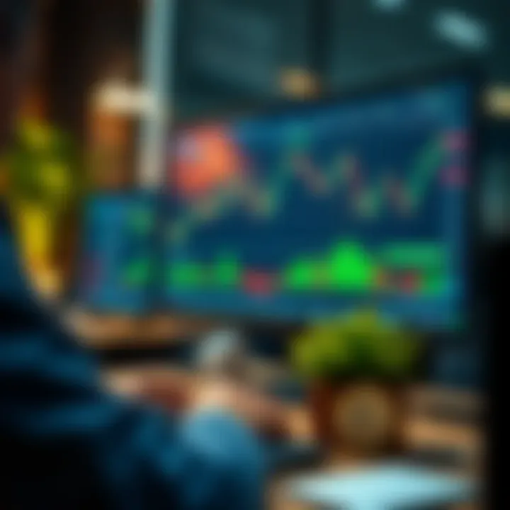Using Trading Platforms and Tools for Effective Forex Management Illustration of a computer screen displaying a forex trading platform with charts and risk management tools