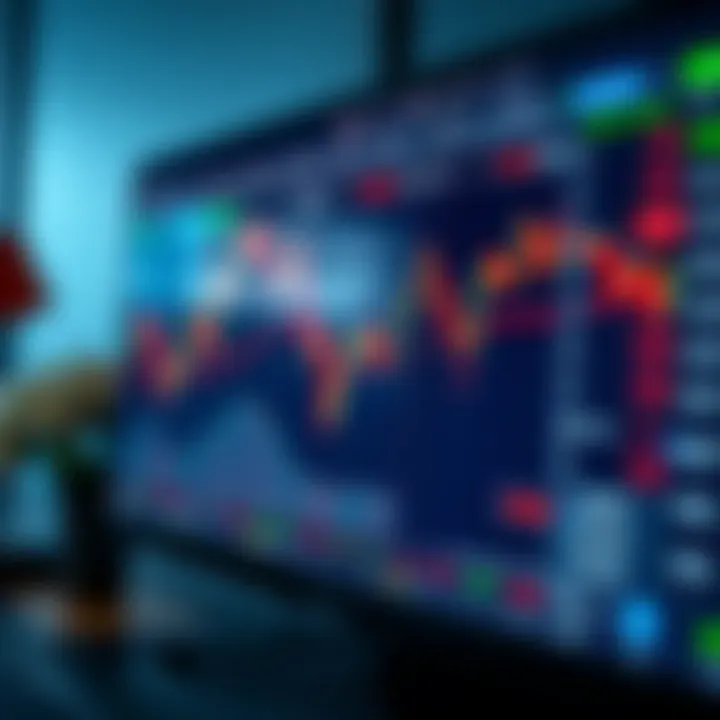 Illustration of a computer screen showing a forex trading platform with Kenyan financial indicators