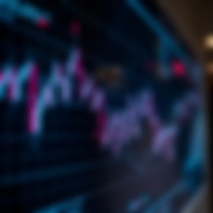 Graph showing currency price fluctuations in forex trading