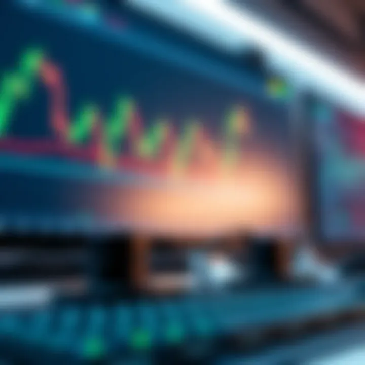 Automated forex trading software displaying currency charts and real-time trade execution