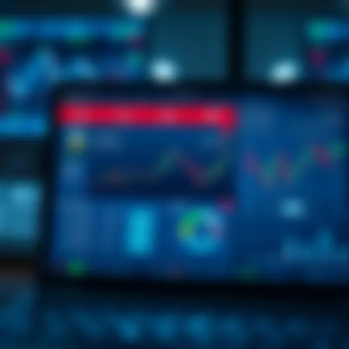 Illustration of a secure online trading platform interface showing account options and risk management tools