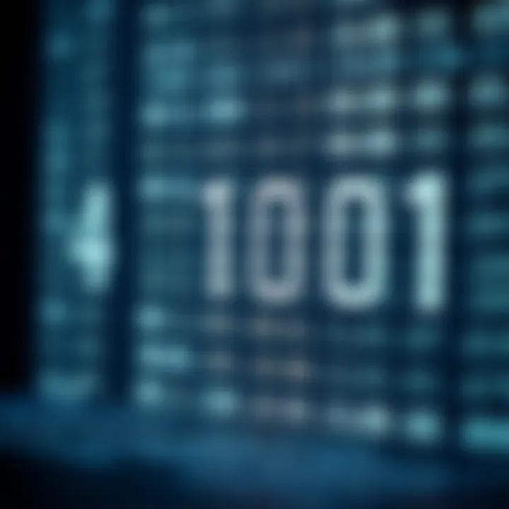 Illustration showing the representation of decimal digits using four-bit binary codes in Binary Coded Decimal format