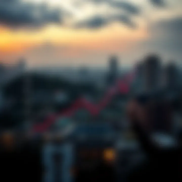 Graph depicting risk and reward balance in binary options trading against a backdrop of Nairobi cityscape