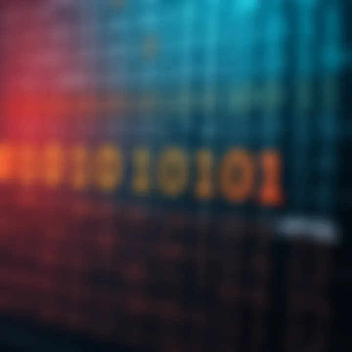 Diagram showing the grouping of binary digits into sets of three for octal conversion