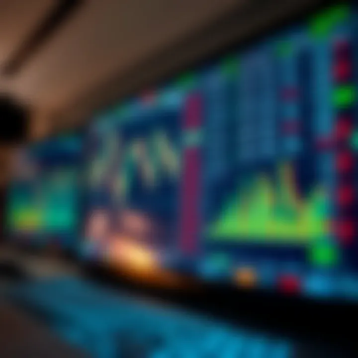 Binary Trading Platform Interface with Market Data Interface of a binary trading platform showing real-time market data and trading choices