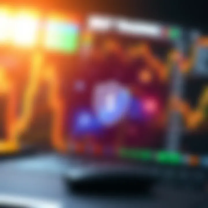 Conceptual graphic showing security shield with cryptocurrency symbols representing protection features