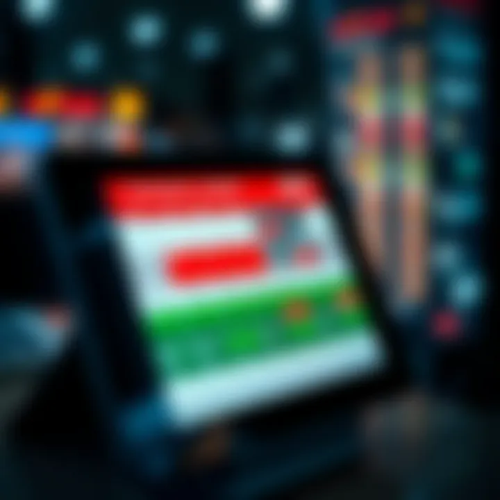 Economic calendar displayed on a digital device highlighting key market dates