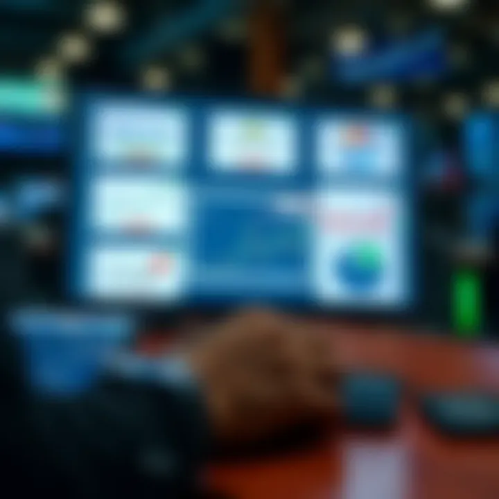 Illustration showing various forex trading platforms accessible on desktop and mobile devices