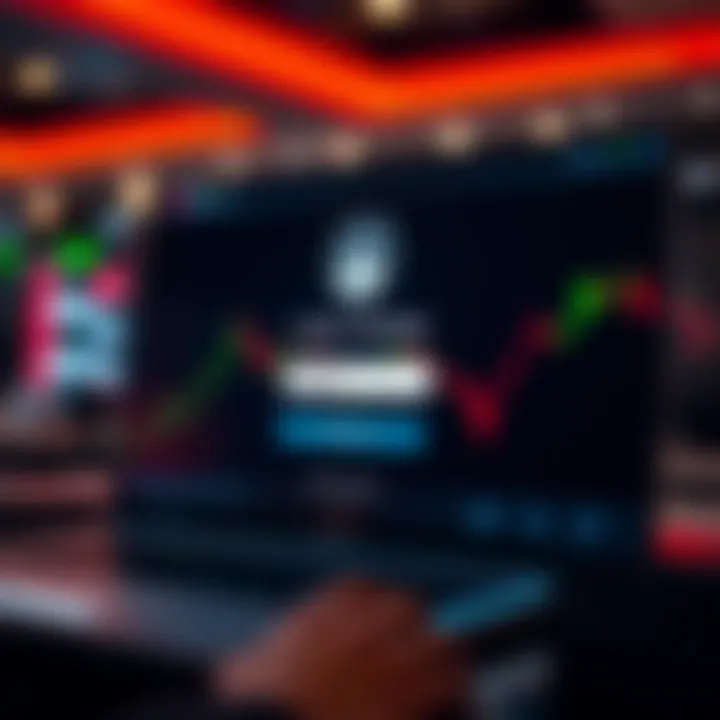 Secure login interface for forex trading platform with password and username fields