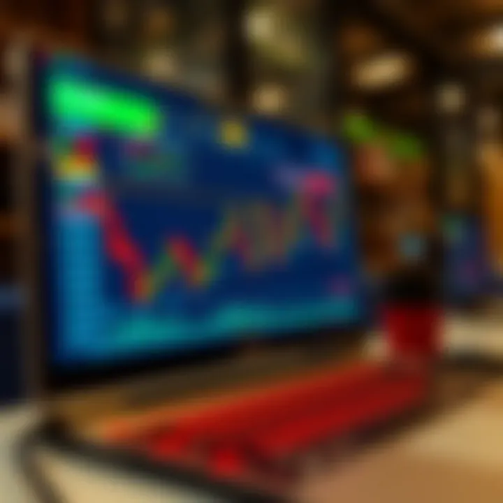 Digital Forex Trading Platform with Risk Management Features Illustration of a digital trading platform displaying forex market data and risk management tools