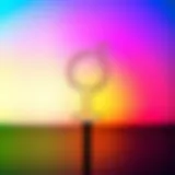 Symbol representing gender diversity and inclusion with a colorful spectrum background