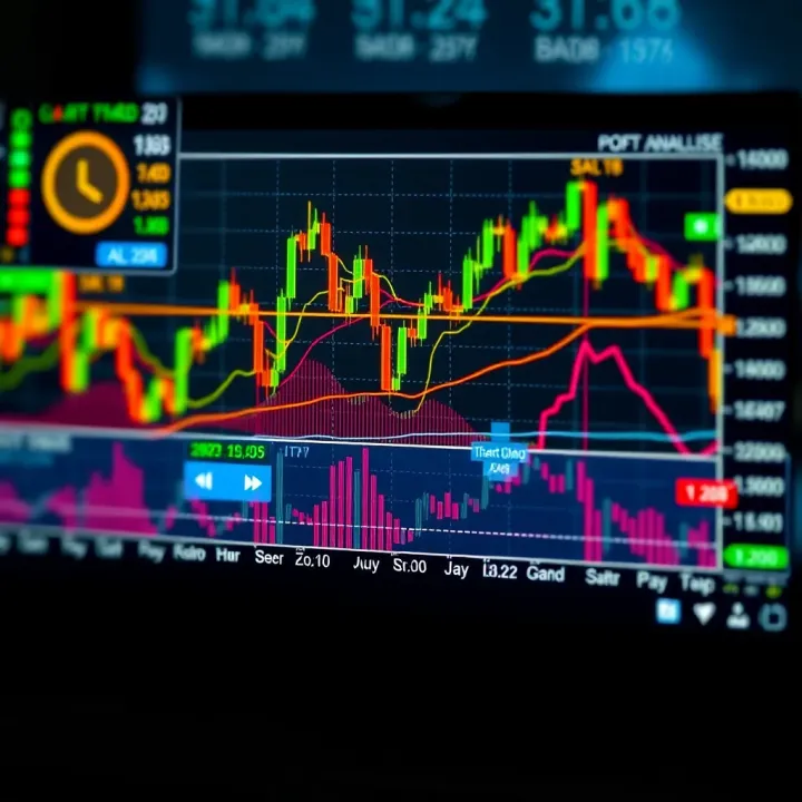 Illustration showing different common chart patterns used in technical analysis with trend lines and price movements