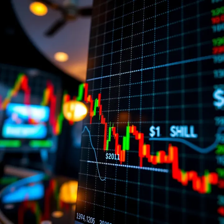 Graph showing forex market trends with Kenyan shilling currency symbols