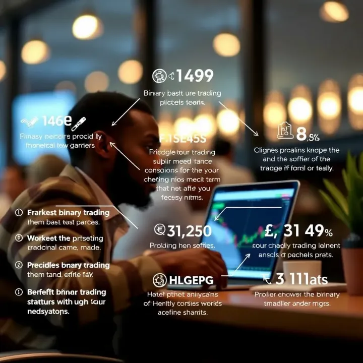 Illustration showing key features and benefits of binary trading platforms for Kenyan users