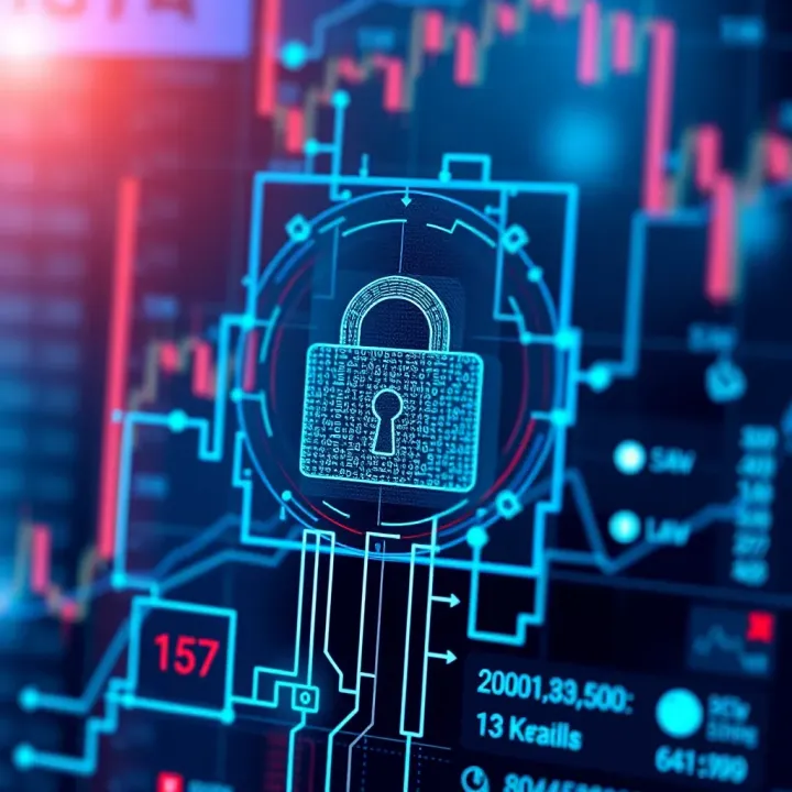 Secure digital padlock symbolizing online trading safety and data protection