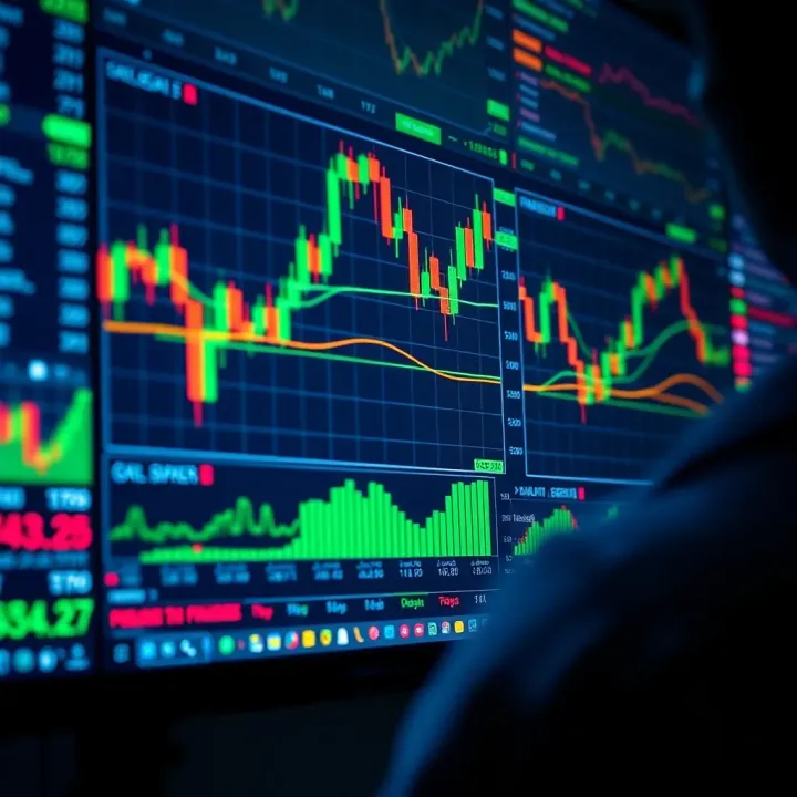 Computer screen displaying forex trading charts and currency pairs relevant to the Kenyan market