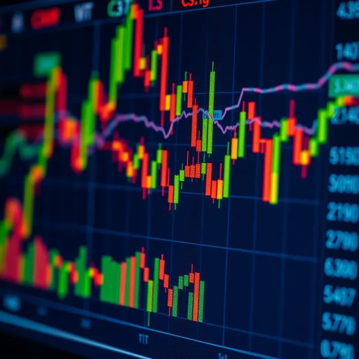 Graph showing currency pairs and trading volumes in forex market