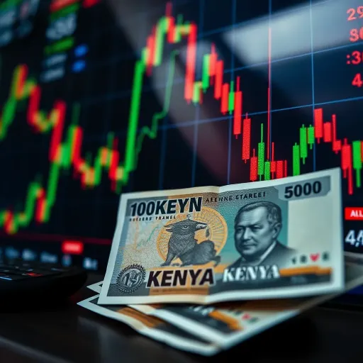 Forex trading charts with Kenyan currency and digital indicators