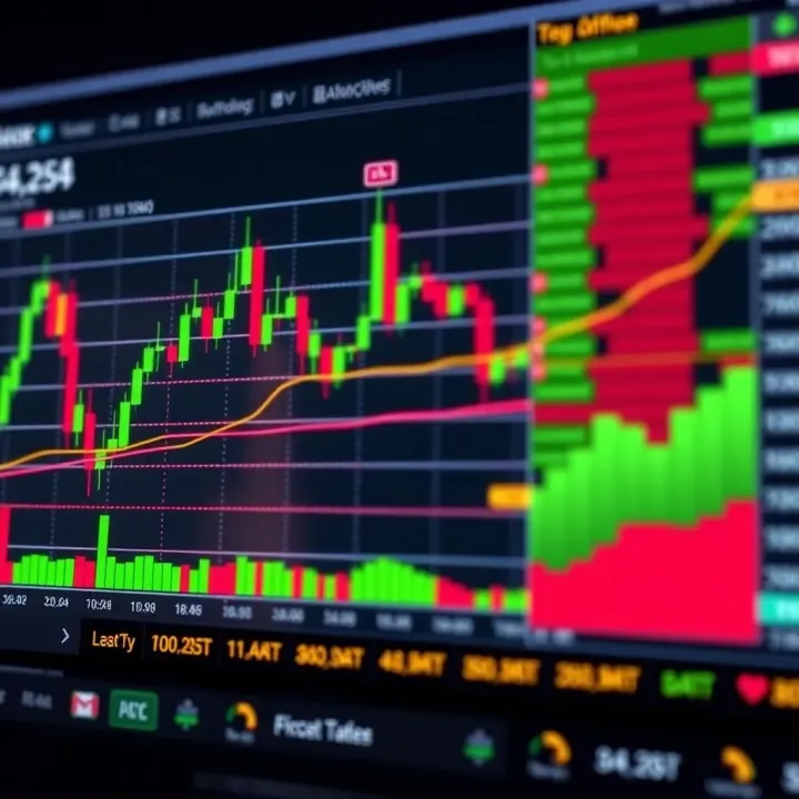 Graph showing currency pair price movements and key trading strategy indicators