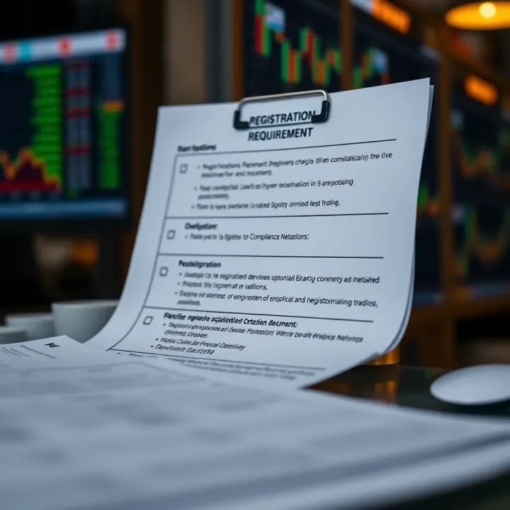 Illustration of compliance checklist and registration documents relevant for binary options trading in Kenya