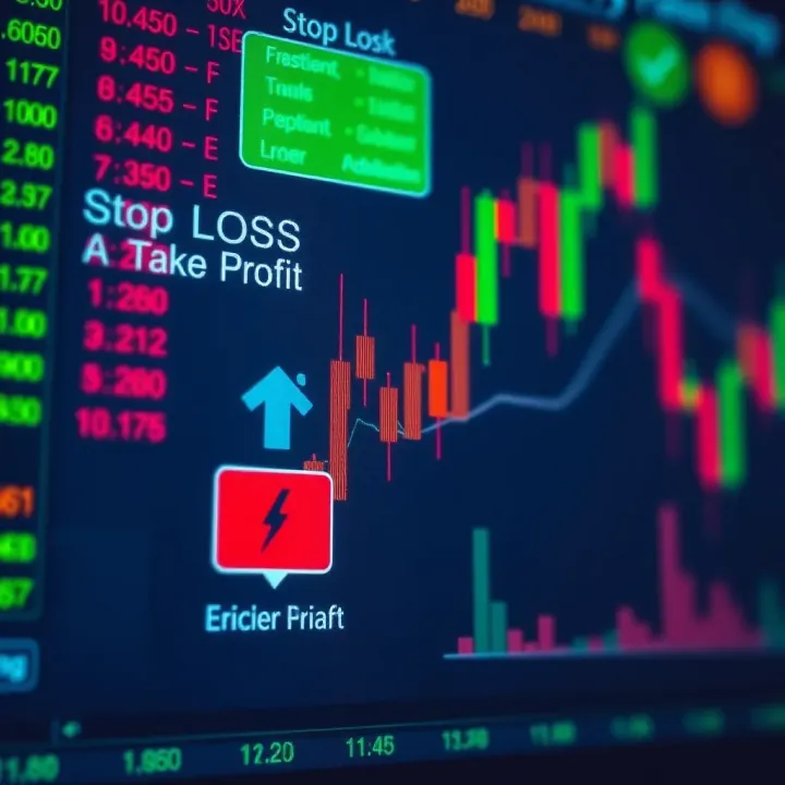 Visual representation of risk management strategies including stop loss and take profit orders