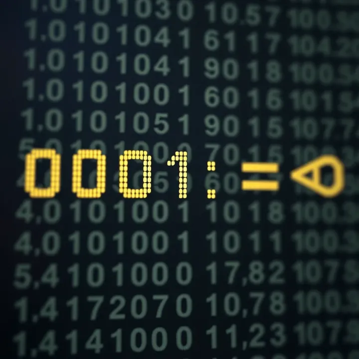 Illustration depicting conversion of a binary number to its decimal equivalent using positional values