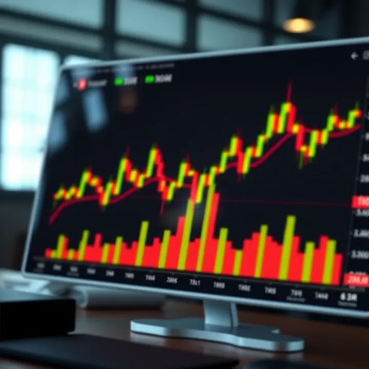 Interactive TradingView chart displaying candlestick patterns and technical indicators