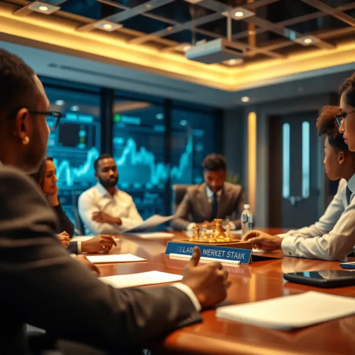 Boardroom meeting focusing on leadership and risk integration in decision making
