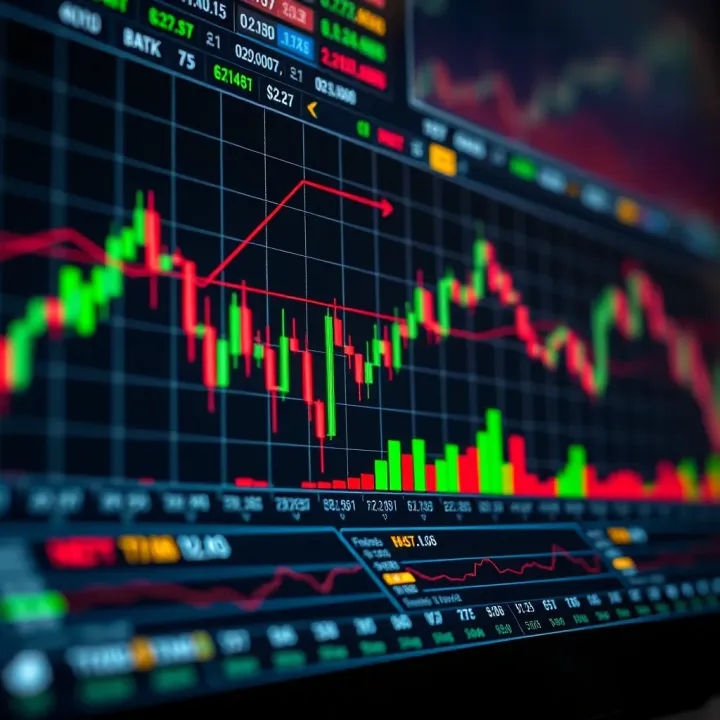 Graph showing currency pair trends with highlighted key trading points