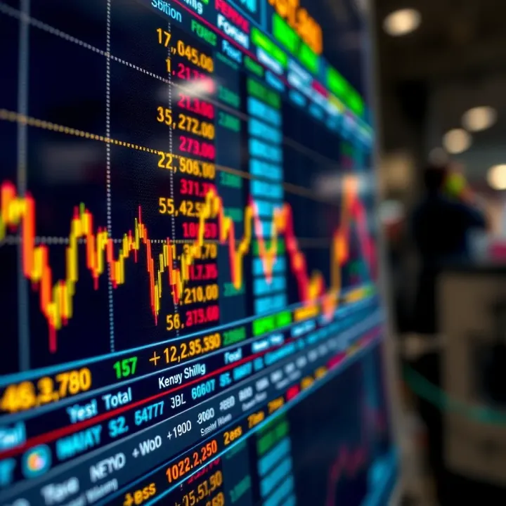 Chart showing currency exchange fluctuations relevant to Kenyan shilling in forex market