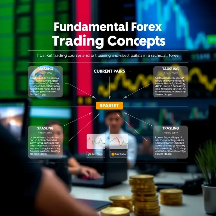 Diagram showing forex trading concepts and currency pairs for beginners in Kenya