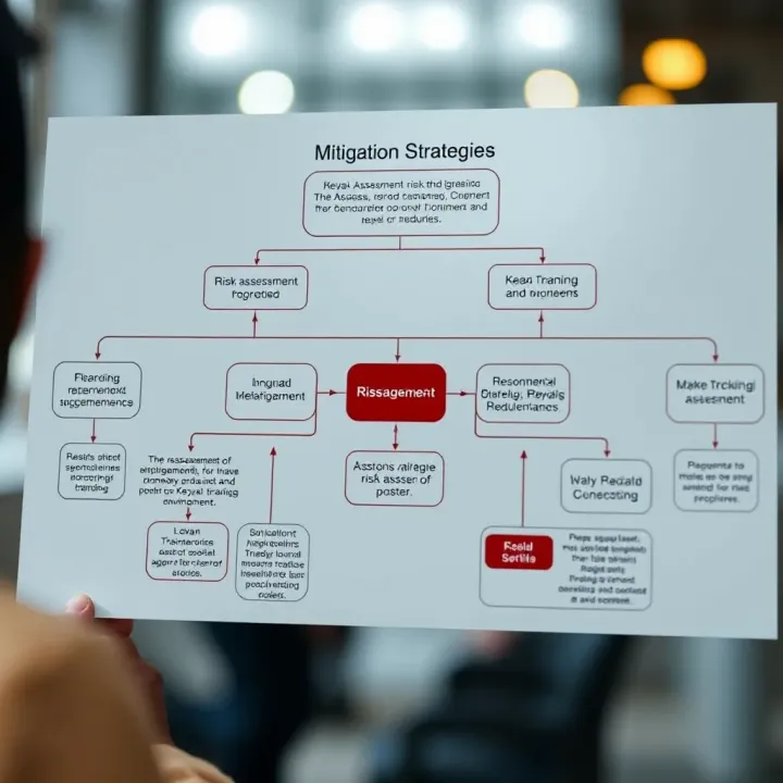 Flowchart showing risk assessment and mitigation strategies adapted to the Kenyan business environment