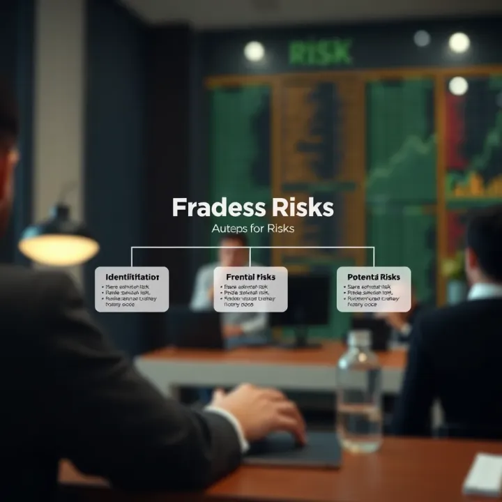 Diagram illustrating the identification and evaluation of potential risks in a business setting