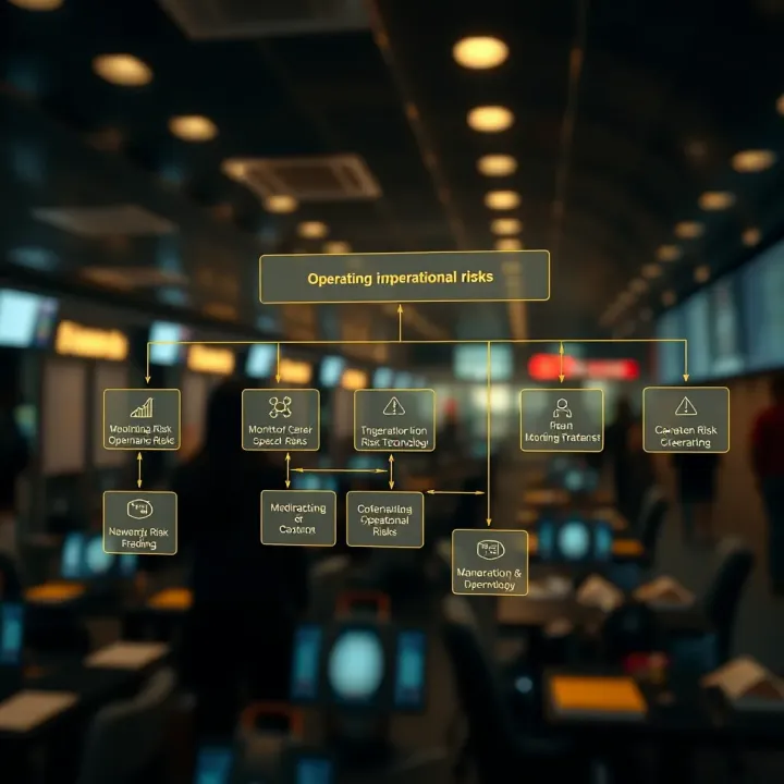 Flowchart showing the integration of technology in monitoring and mitigating operational risks for Kenyan enterprises